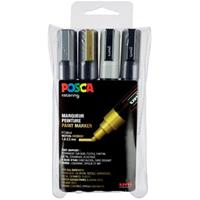 POSCA Pigmentmarker PC-5M, 4er Box