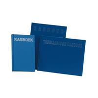 Office Kasboek 103x165mm 192blz 1 kolom blauw
