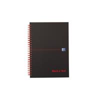 Oxford Notitieboek  Black n' Red A5 70v ruit 5mm
