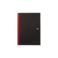 Oxford Notitieboek  Black n' Red A4 96vel ruit 5mm zwart