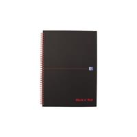 Oxford Notitieboek  Black n' Red A4 70v ruit 5mm