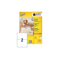 Avery Zweckform Etiket  3655 210x148mm A5 wit 400stuks