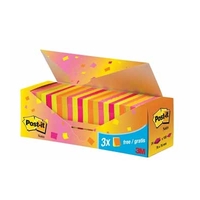 Post It Post-it Super Sticky Notes 654SE24P Sparpaket, 76 x 76 mm, 24 x 90 Blatt, farbsortiert, blanko