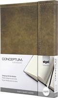Sigel SI-CO607 Notitieboek Conceptum 194blz Hard Vintage Brown 155x203mm Geruit