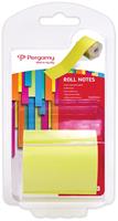 Pergamy Roll notes, ft 10 m x 50 mm, neon geel