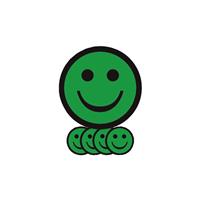 Office Magneet smiley 25mm emotie blij groen
