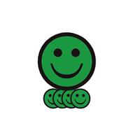 Office Magneet smiley 75mm emotie blij groen