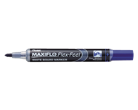 Whiteboardmarker Pentel Maxiflo Flex-Feel, Rundspitze mit variabler Strichstärke, integriertes Pumpsystem, Schreibfarbe blau, 12 Stück