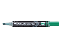 Whiteboardmarker Pentel Maxiflo Flex-Feel, Rundspitze mit variabler Strichstärke, integriertes Pumpsystem, Schreibfarbe grün, 12 Stück