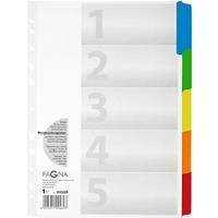 PAGNA indexbladen karton, cijfers 1-10, gekleurde tabs