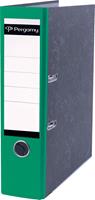 Pergamy ordner, voor ft A4, uit karton, rug van 8 cm, gewolkt groen