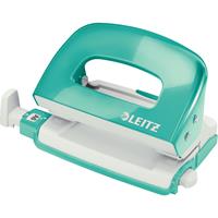 Leitz WOW NeXXt hole punch - 10 sheets - 2 holes - metal - ice blue
