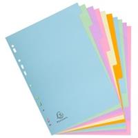 EXACOMPTA Kartonregister Forever Bicolor 1610E blanko A4 160g farbige Taben 10-teilig