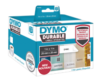 DYMO Hochleistungsetikett 25 x 25 mm (B x H) LW Polypropylen weiß 850 Etik./Rl. 2 x 850 Etik./Pack.