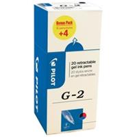 Pilot gelroller G-2 fijn, value pack met 16 + 4 stuks in 3 geassorteerde kleuren