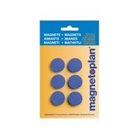 Discofix magnetoplan hobby magneet in blisterverpakking, donkerblauw, Ã 24 x 8mm, 4 stuks