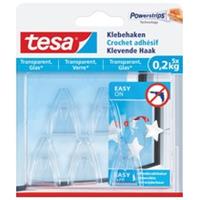 Tesa Klevende Haken voor Transparant & Glas 0,2 kg
