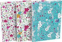 Oxford Floral softcover notitieblok, ft A6, 80 vel, gelijnd, 3 geassorteerde designs