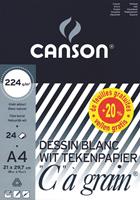 Canson tekenblok "C" à grain® ft A4, papier van 224 g/m²