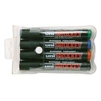Uni-Ball Uni marker voor flipchart Prockey PM-122, etui met 4 stuks, geassorteerde kleuren