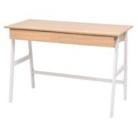 vidaXL Schreibtisch 110×55×75 cm Eichenbraun und Weiß Braun