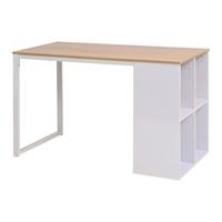 vidaXL Schreibtisch 120×60×75 cm Eichenbraun und Weiß Braun