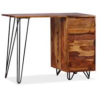Schreibtisch mit 1 Schublade und 1 Schrank Massivholz - VIDAXL