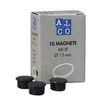Alco Haftmagnete rund schwarz 13mm 10 St