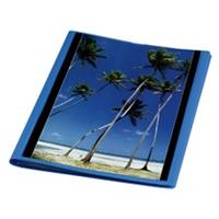Extra platte personaliseerbare documentbeschermer Viquel A4 20 hoesjes blauw