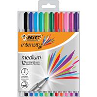 Bic fineliner Intensity, medium, etui van 12 stuks in geassorteerde kleuren