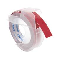 dymo S0898150 reli?ftape wit op rood 9mm (origineel)