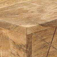 vidaXL Schreibtisch mit Schubladen Massivholz Mango 110×50×76 cm Braun