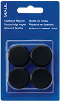 Maul magneet MAULsolid, diameter 32 mm, zwart, blister van 4 stuks