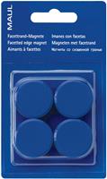 Maul magneet MAULsolid, diameter 20 mm, blauw, blister van 8 stuks