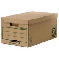 Archivbox BANKERS BOX Maxi EARTH, für A4, Klappdeckel & Beschriftungsfeld, B 293 x T 560 x H 390 mm, FSC-Recyclingkarton, braun, 10 Stück