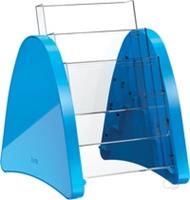 tafelstandaard "parabool" A5 - 3 vaks blauw