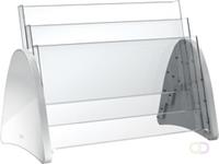tafelstandaard "parabool" A3 / krantenformaat - 3 vaks licht grijs