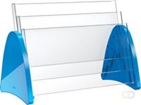 tafelstandaard "parabool" A3 / krantenformaat - 3 vaks blauw