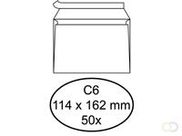 Quantore Envelop  bank C6 114x162mm zelfklevend wit 50stuks
