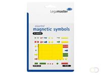 LegaMaster Magneet  symbolen 10mm geel assorti