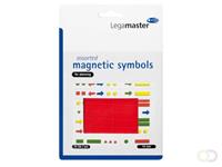 LegaMaster Magneet  symbolen 10mm rood assorti