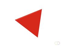 LegaMaster Magnetisch symbool, vorm Driehoeken 10 x 10 x 10 mm, rood