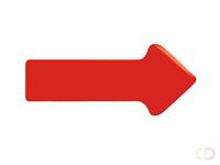 LegaMaster Magnetisch symbool, vorm Pijlen 10 x 20 mm, rood
