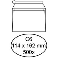 Quantore 500 Witte zelfklevende enveloppen C6 114 x 162 mm