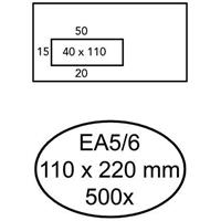 Quantore 500 Zelfklevende enveloppen met venster links EA5/6 110 x 220 mm