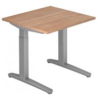 hammerbacher Schreibtisch XB 80 x 80 - Nussbaum