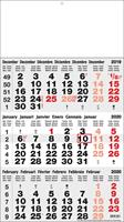 3-maand kalender Benelux 2020