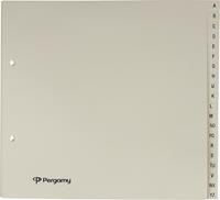 Pergamy tabbladen ft 21 x 23 cm, 2-gaatsperforatie, gems, A-Z met 20 tabs