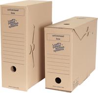 Loeff's archiefdoos Universeel box, golfkarton, bruin, pak van 8 stuks