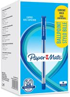 Paper Mate balpen Brite met comfortabele grip, fijn 0,7 mm, blauw